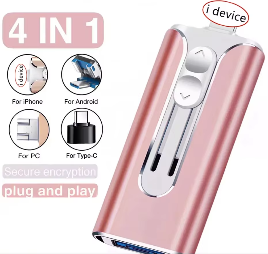 Pen Drive de Celular 4 em 1 - Multi Operacional